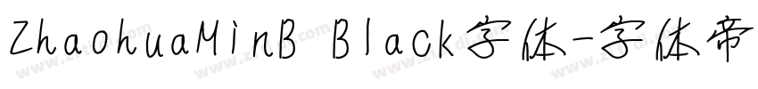 ZhaohuaMinB Black字体字体转换